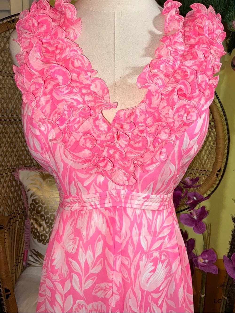 Lilly Pulitzer NWT Amber Maxi Dress Rousseau Pink Tulip To Tango Size 8 - Picture 3 of 9